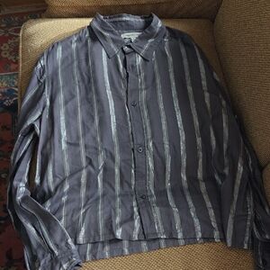 Urban Outfitters Metallic Striped Shirt